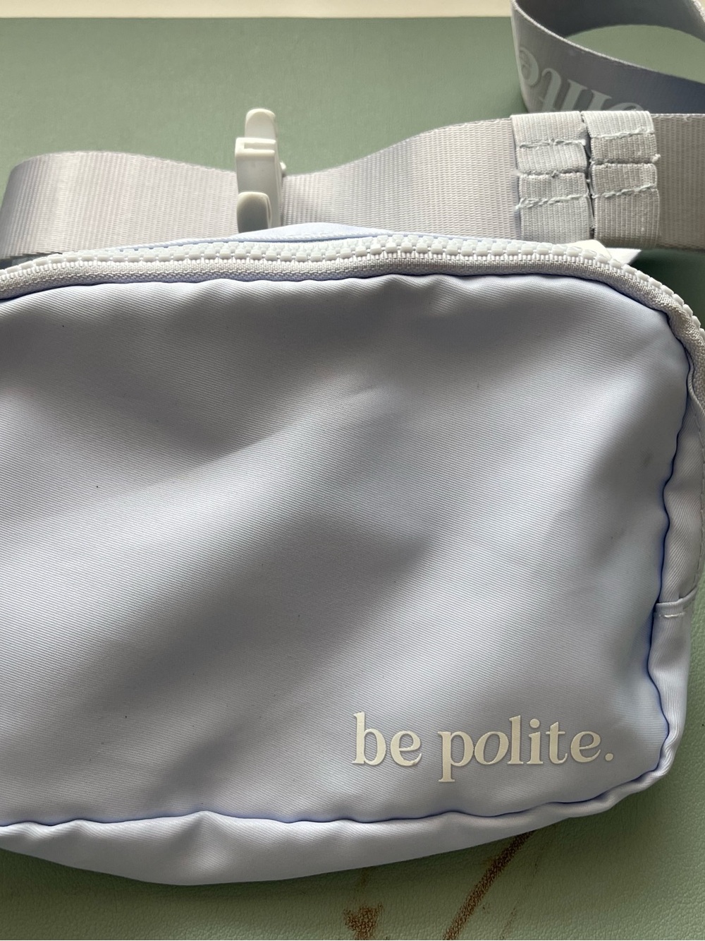 Light Blue Belt Bag β Minimalist Crossbody Pouch